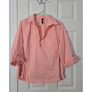 Cathy Brand Womans Blouse Size Large Cotton Blend
